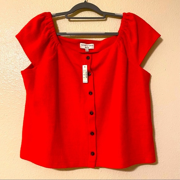 Madewell Tops - NWT Madewell texture & thread Boxy blouse Size XL